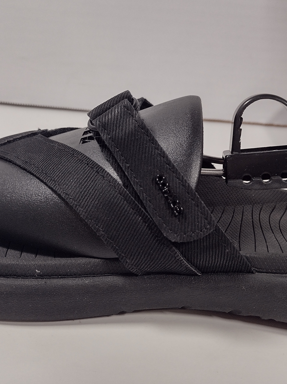 COFACE women's sandals arch support cushioned black thong Sz:9